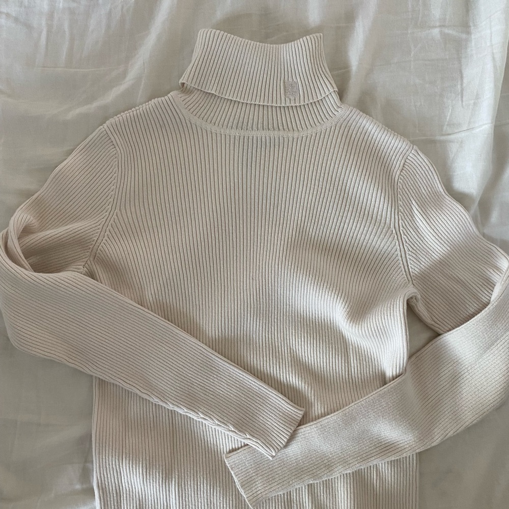 cream ralph lauren turtle neck